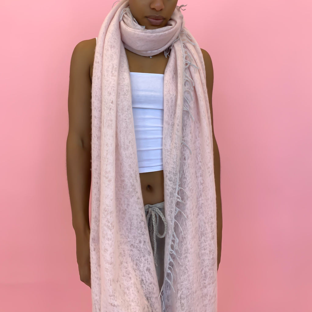 FELTED SCARF WITH FRINGES