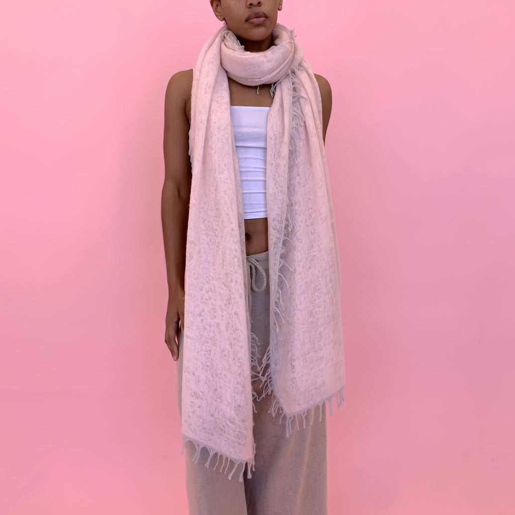 FELTED SCARF WITH FRINGES