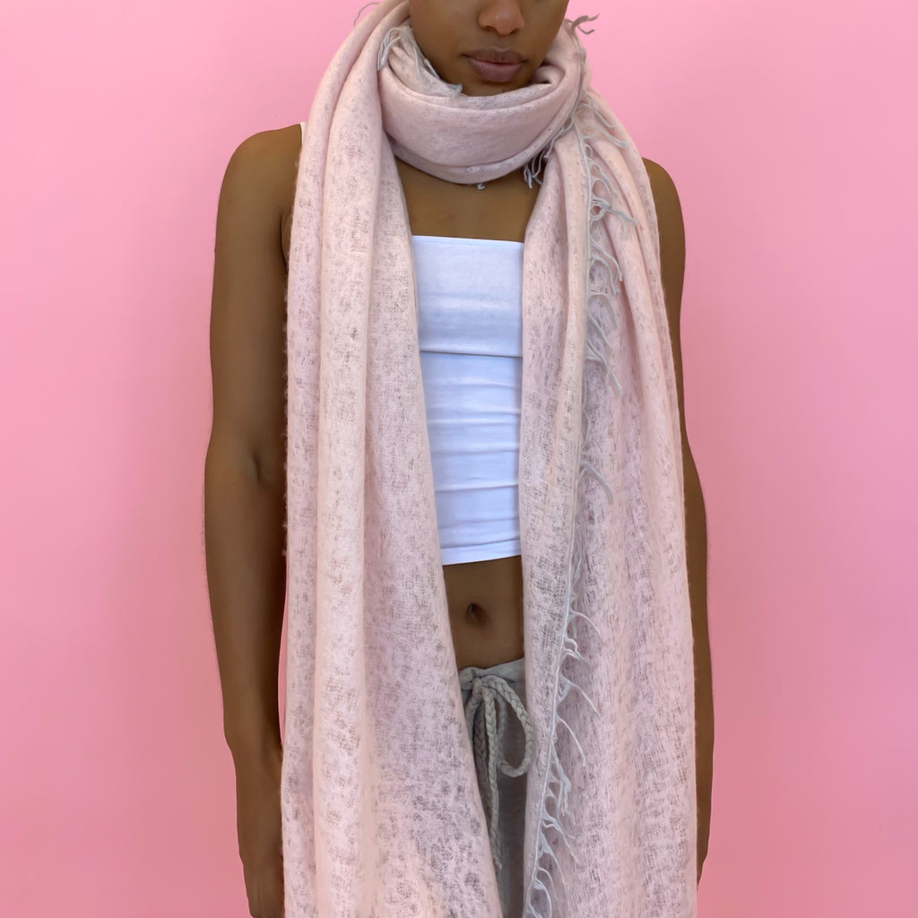 FELTED SCARF WITH FRINGES