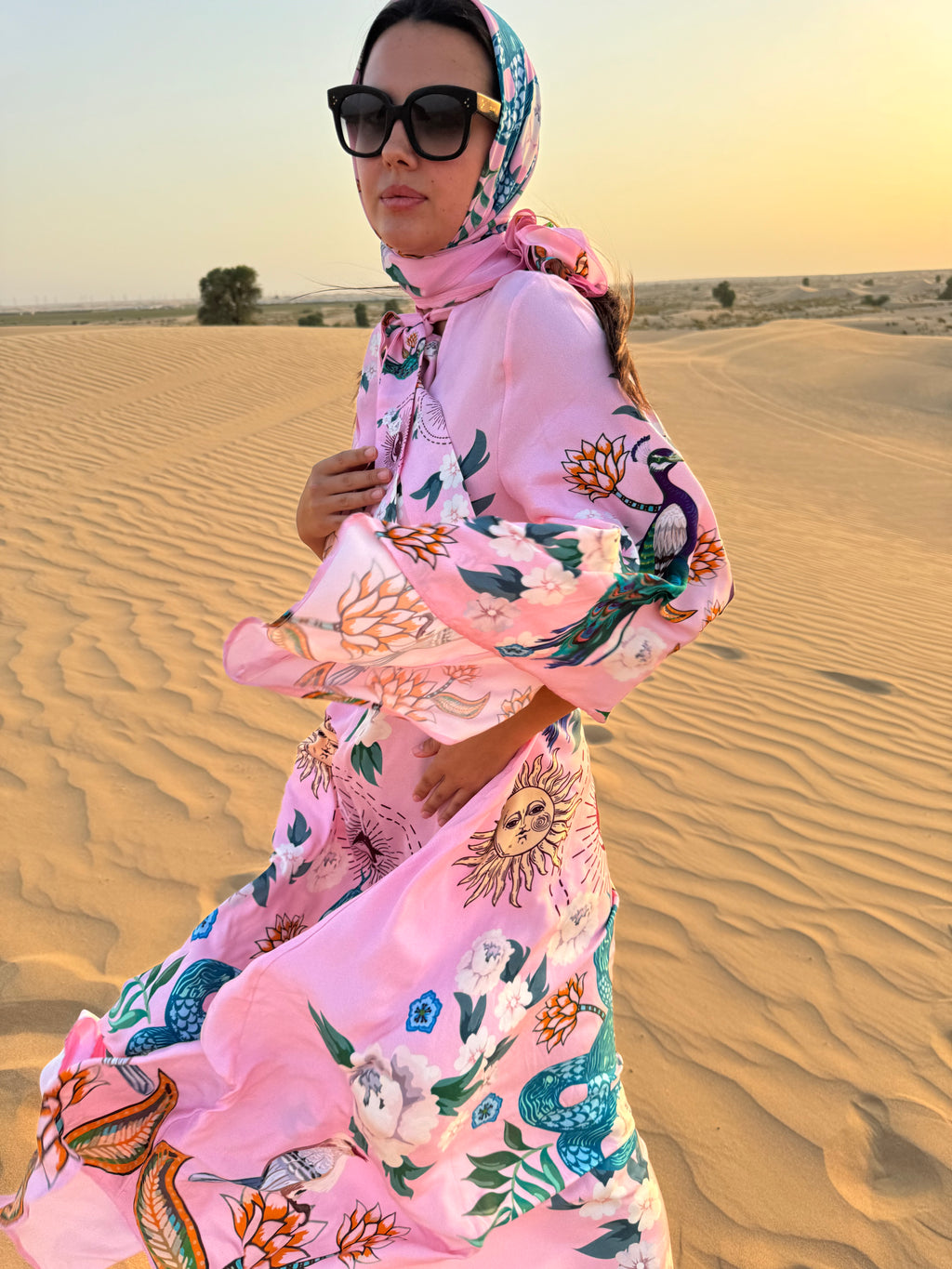 PEAFOWL PRINCESS DRESS - rose