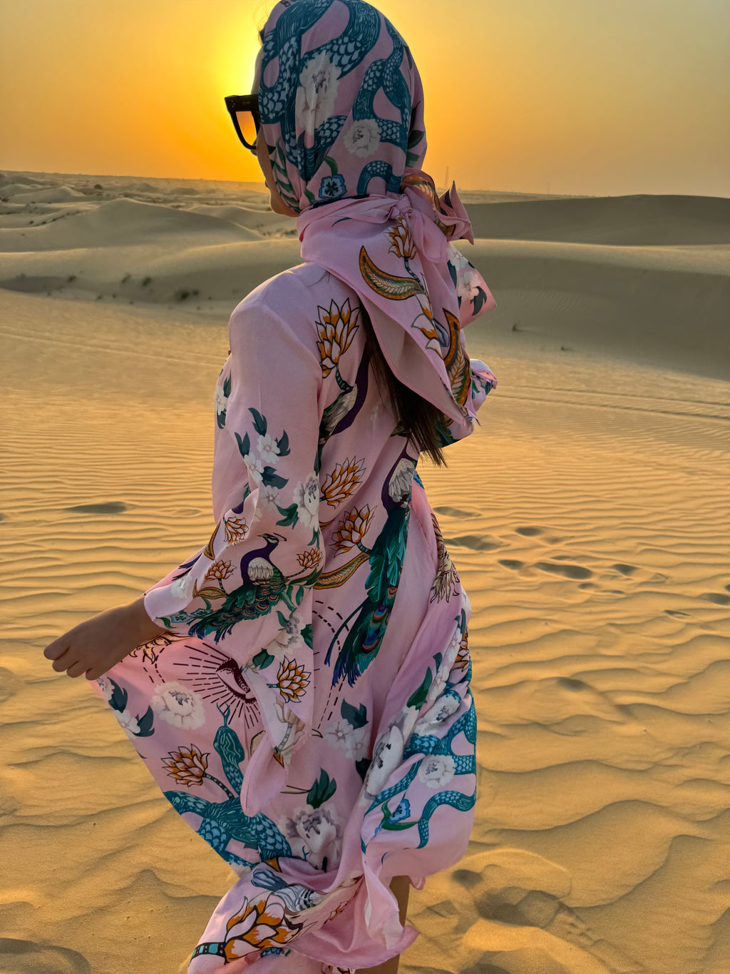 PEAFOWL PRINCESS DRESS - rose