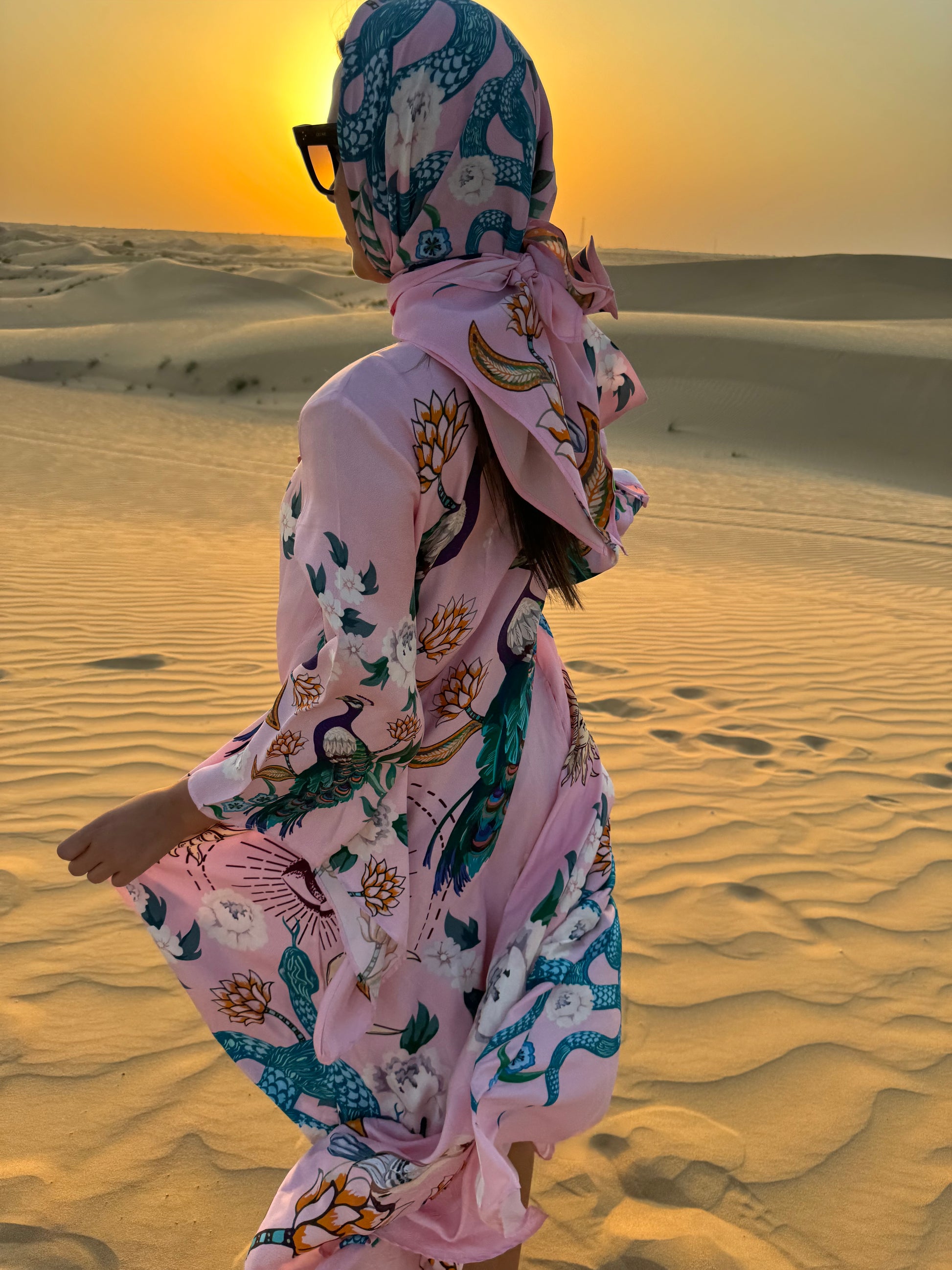 PEAFOWL PRINCESS DRESS - rose