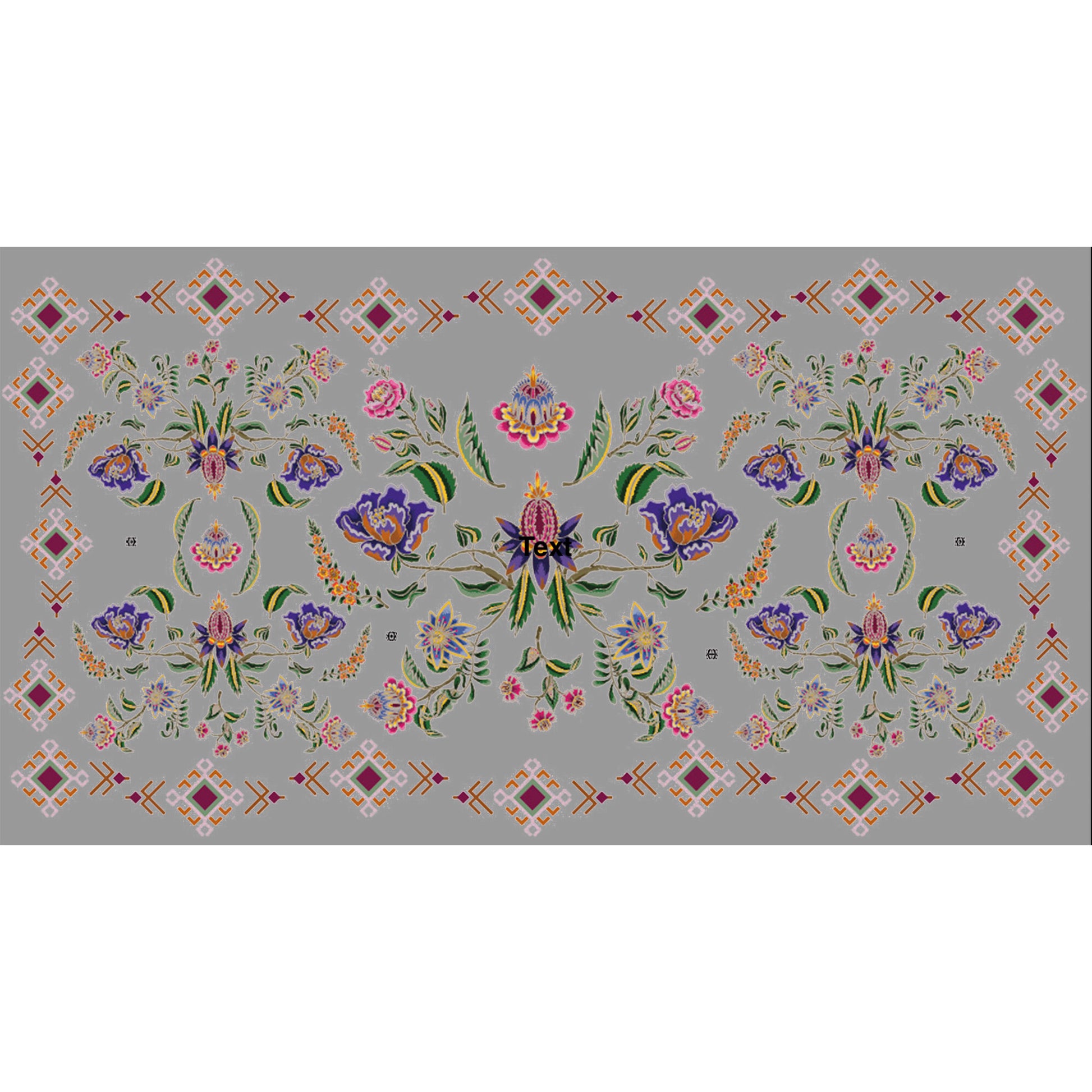 ETHNO FLORAL CASHMERE SCARF