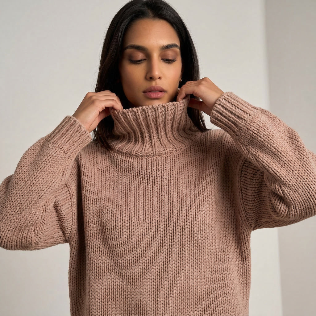 GABRIELLE SWEATER - ALMONDINE