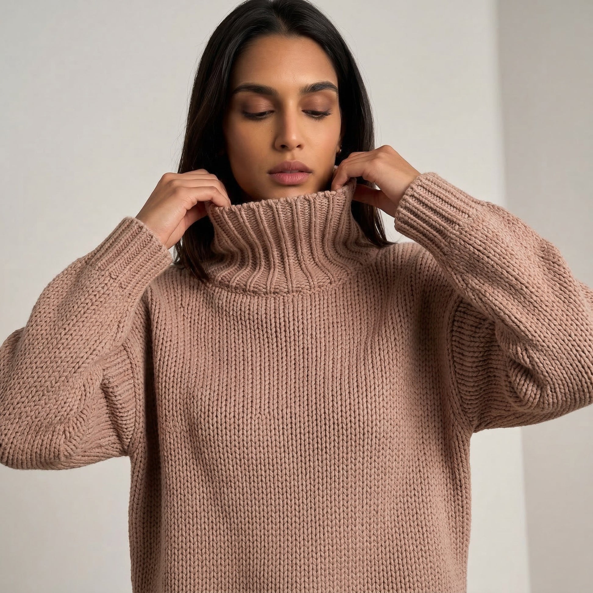 GABRIELLE SWEATER - ALMONDINE