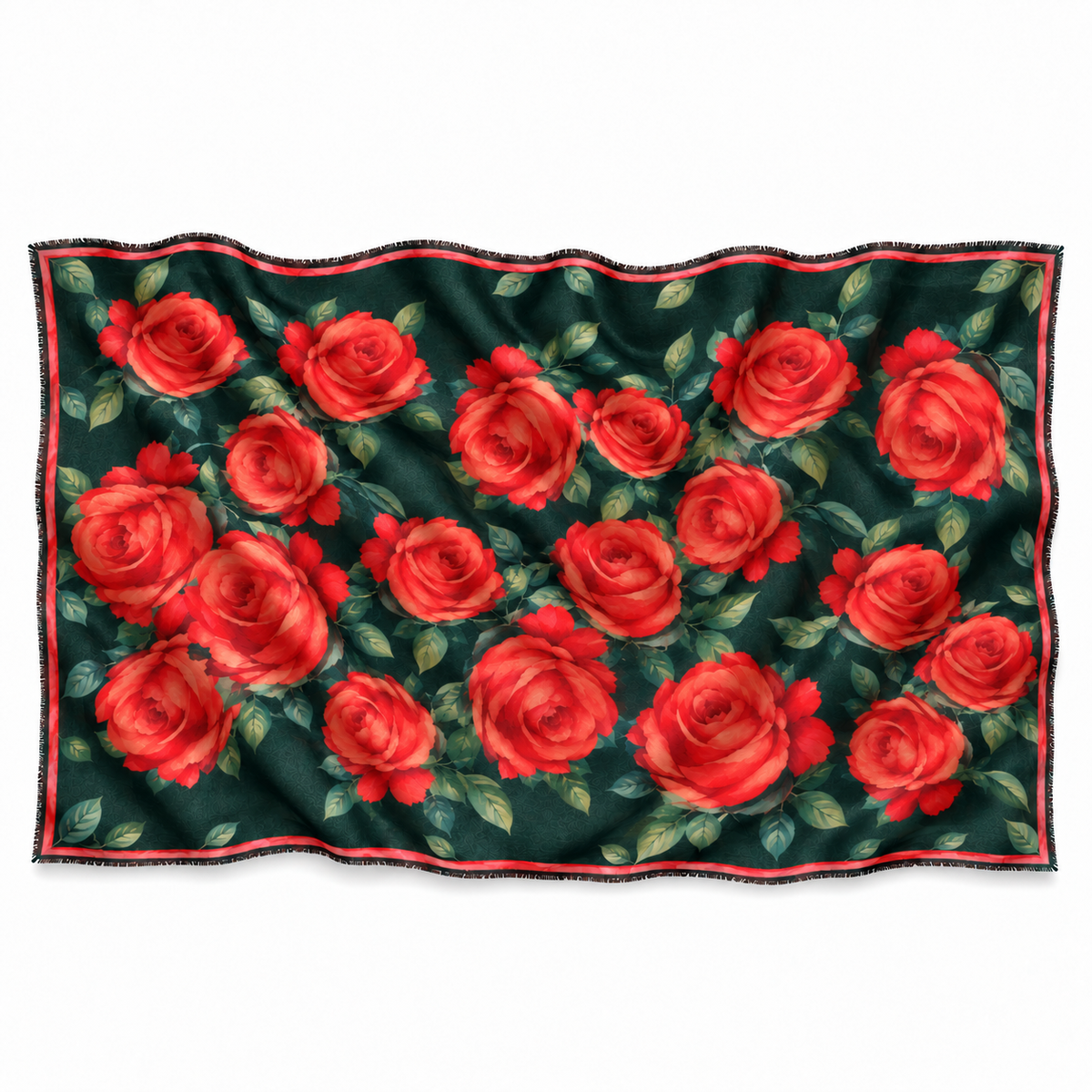 ROSALIA CASHMERE SCARF - DARK GREEN