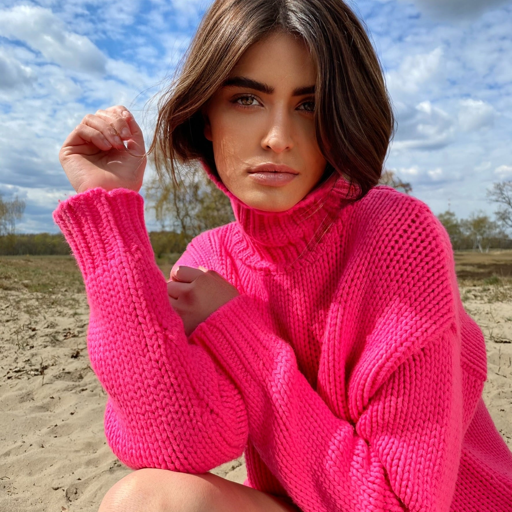 GABRIELLE SWEATER - DAYGLOW