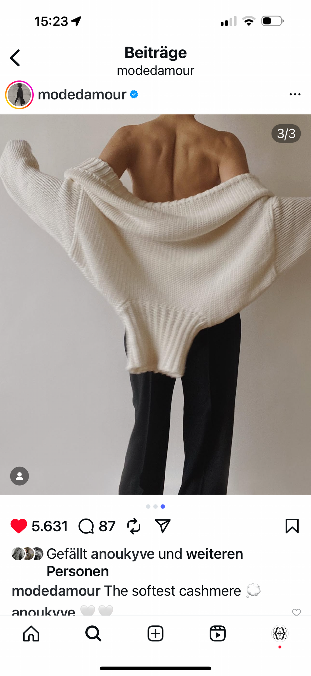 GABRIELLE SWEATER - CHALK