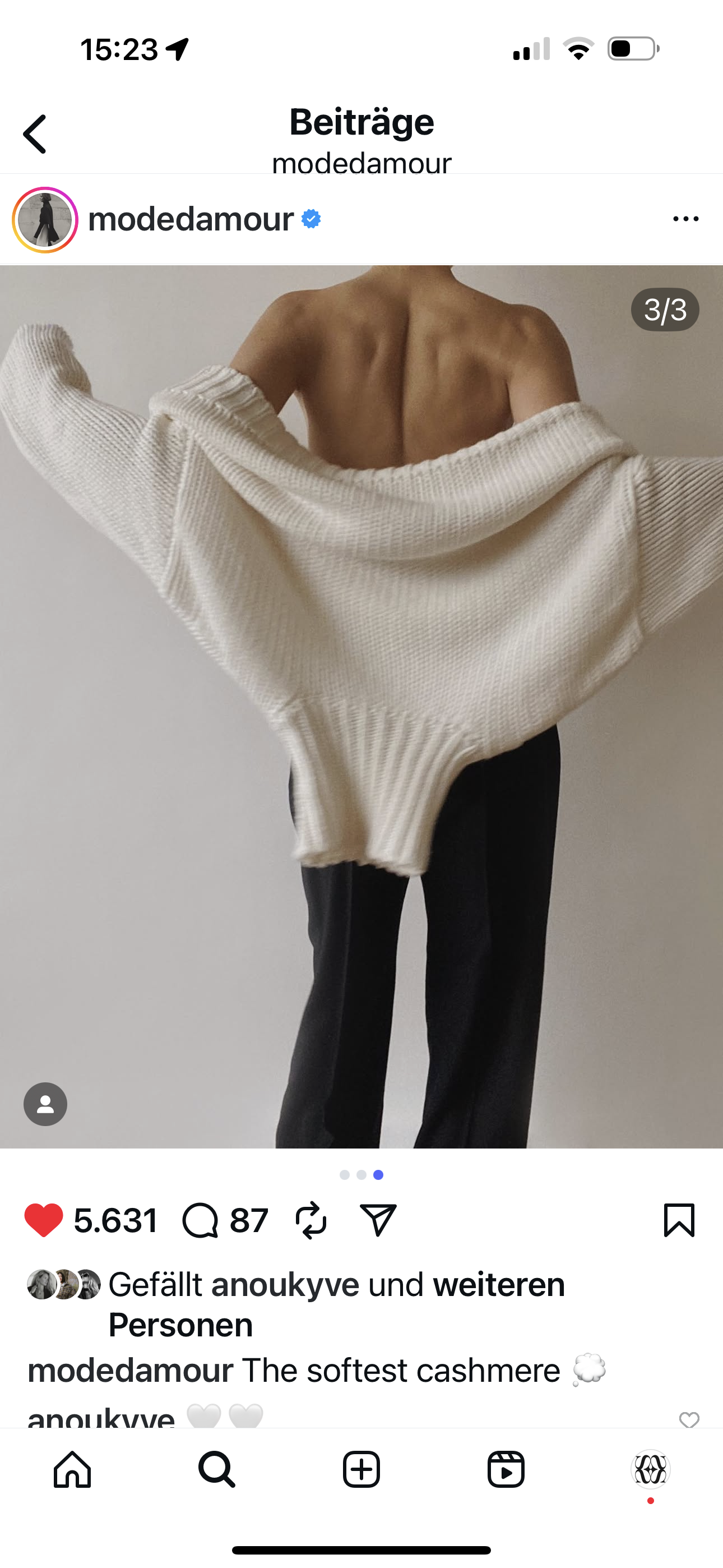 GABRIELLE SWEATER - CHALK