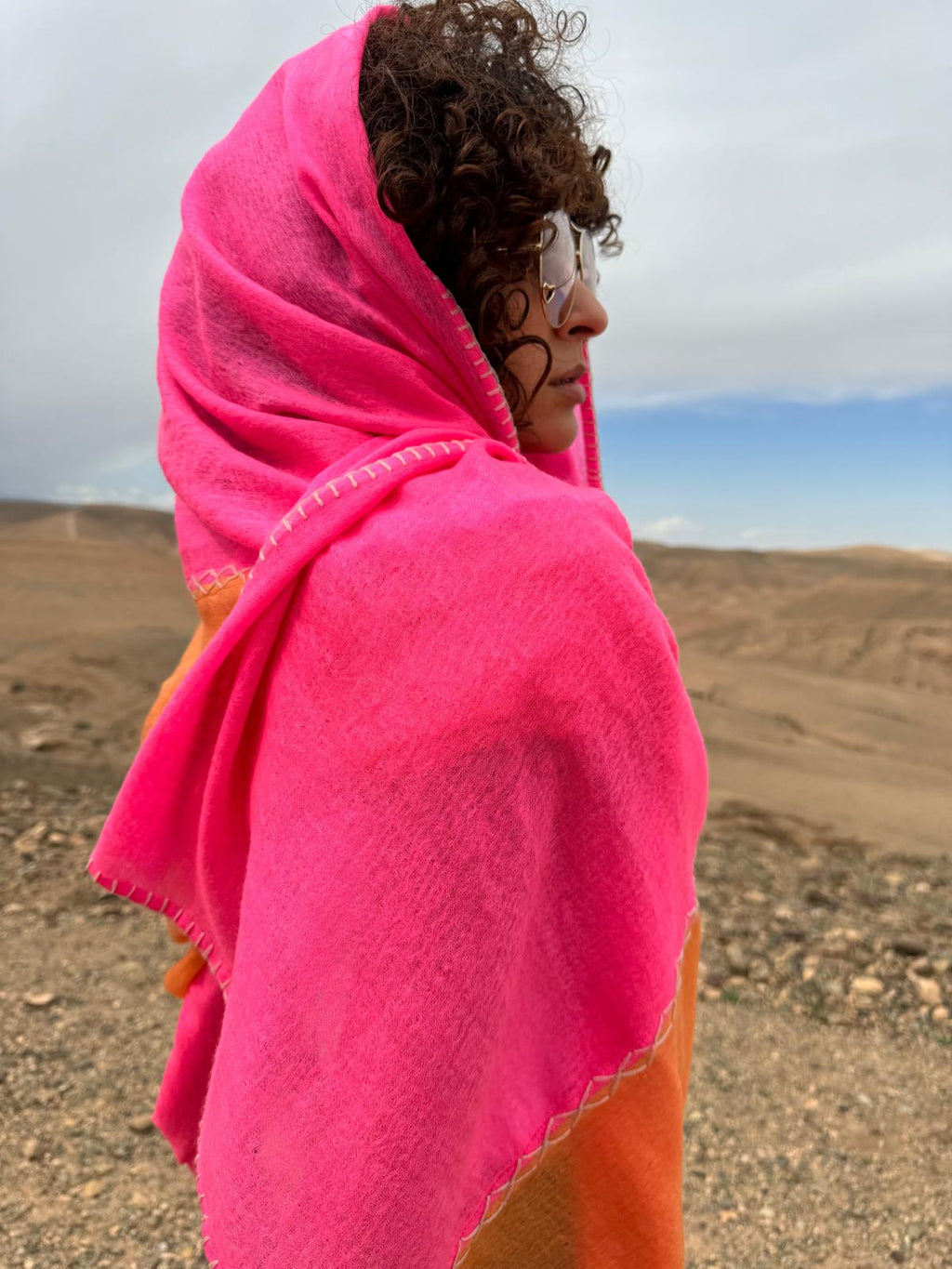 FADILA FELTED CASHMERE SCARF - dayglow/orange