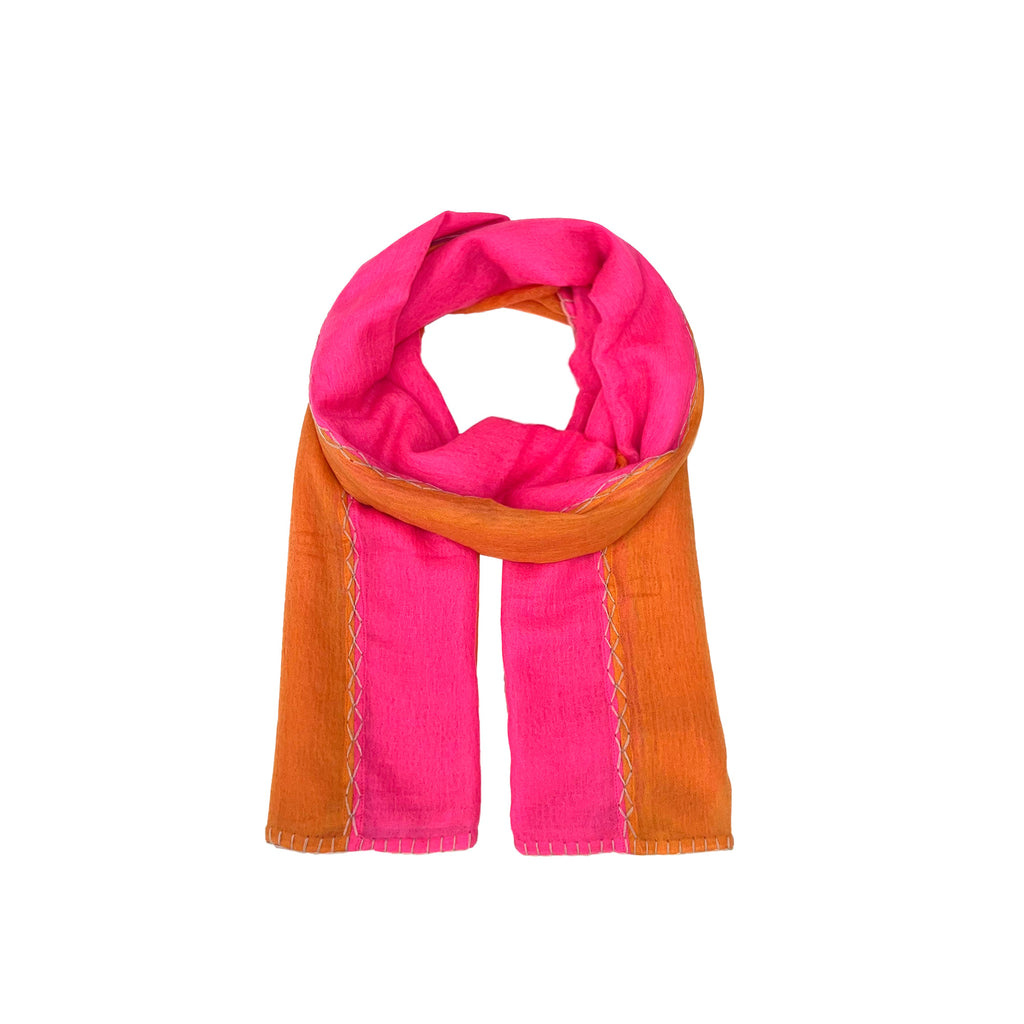 FADILA FELTED CASHMERE SCARF - dayglow/orange