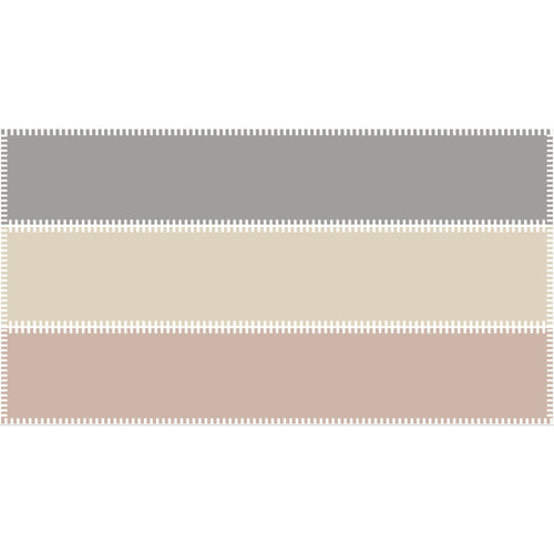 3 COLOR FELTED SCARF - mink/jute/thunder