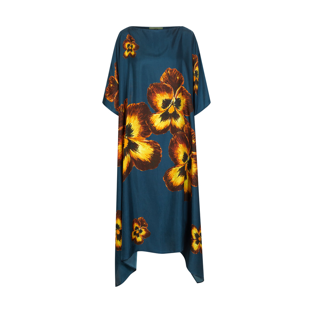 PANSY SILK TUNIC - petrol