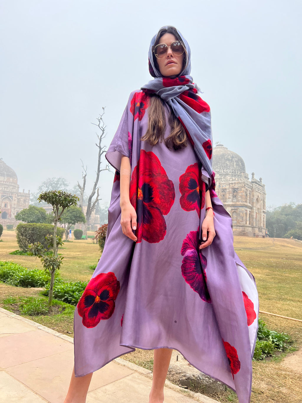 PANSY SILK TUNIC - plum