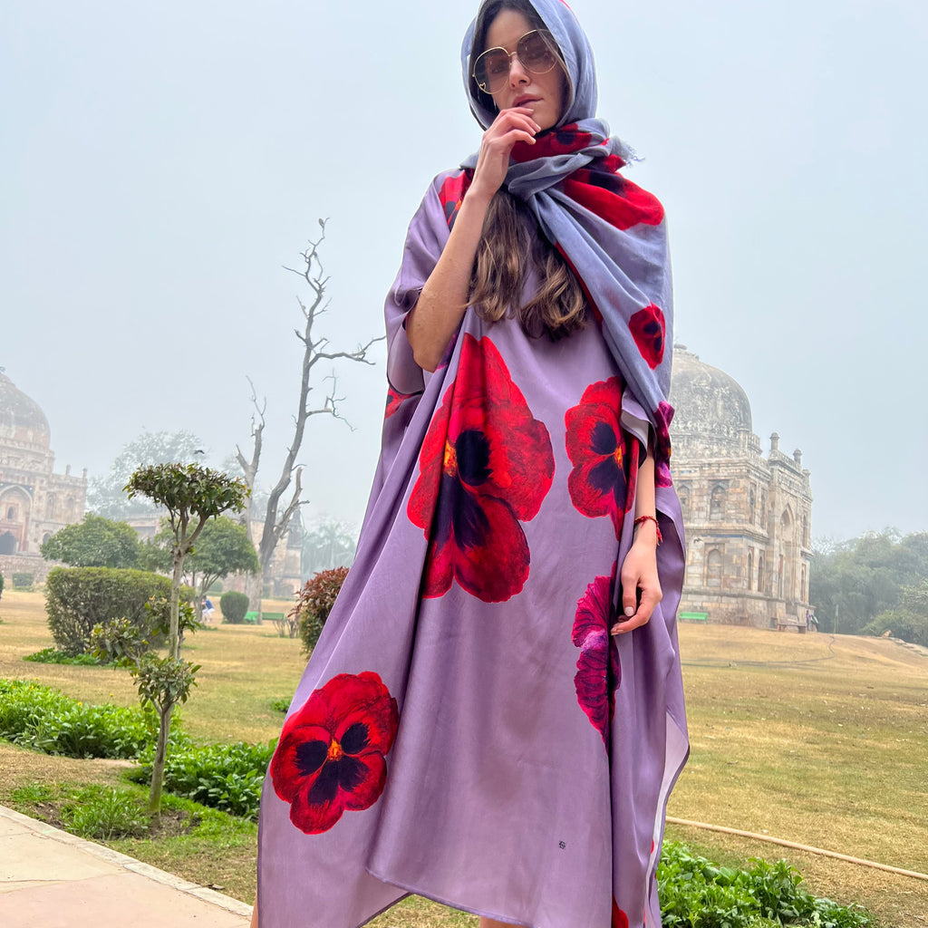 PANSY SILK TUNIC - plum