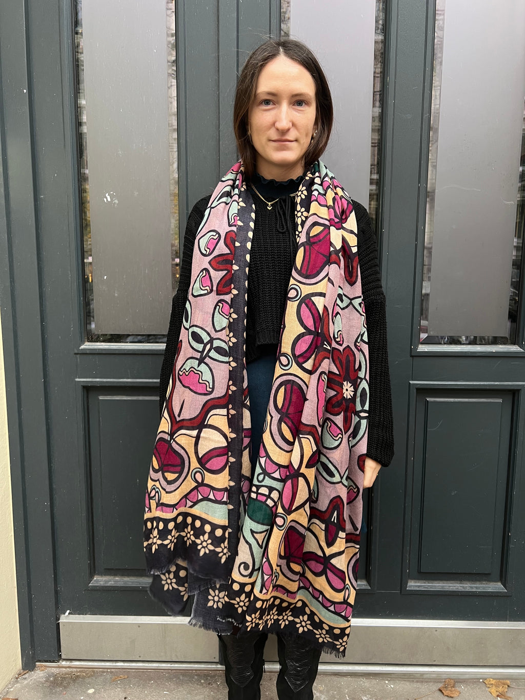 LUSH DIGITAL PRINTED SCARF - crush