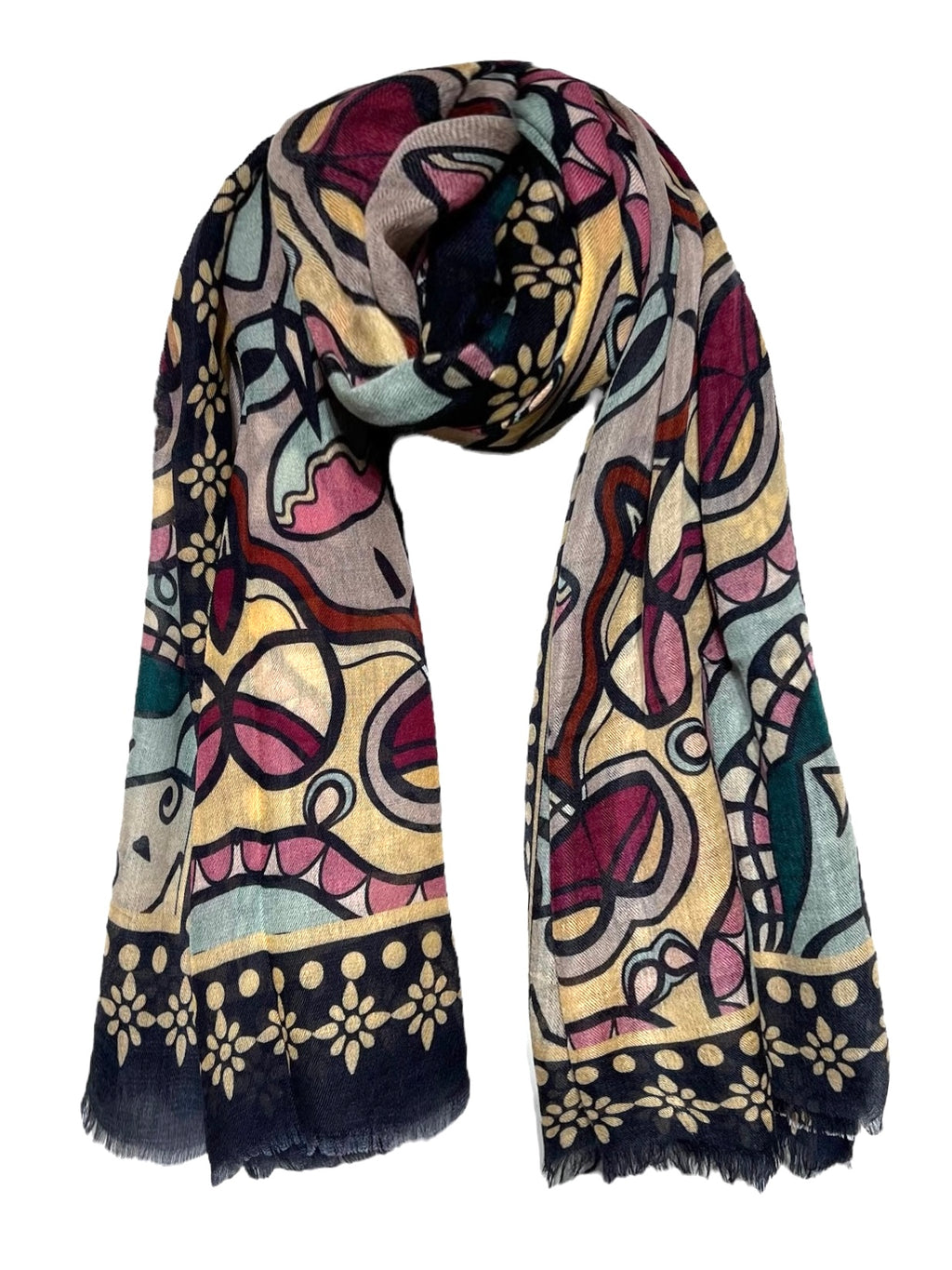 LUSH DIGITAL PRINTED SCARF - crush