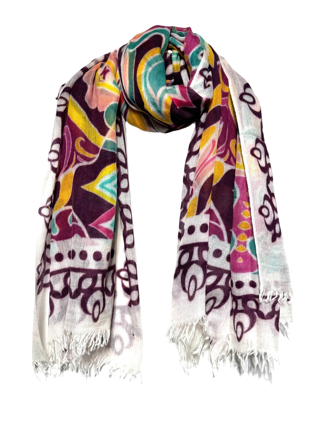 LUSH DIGITAL PRINTED SCARF - chalk
