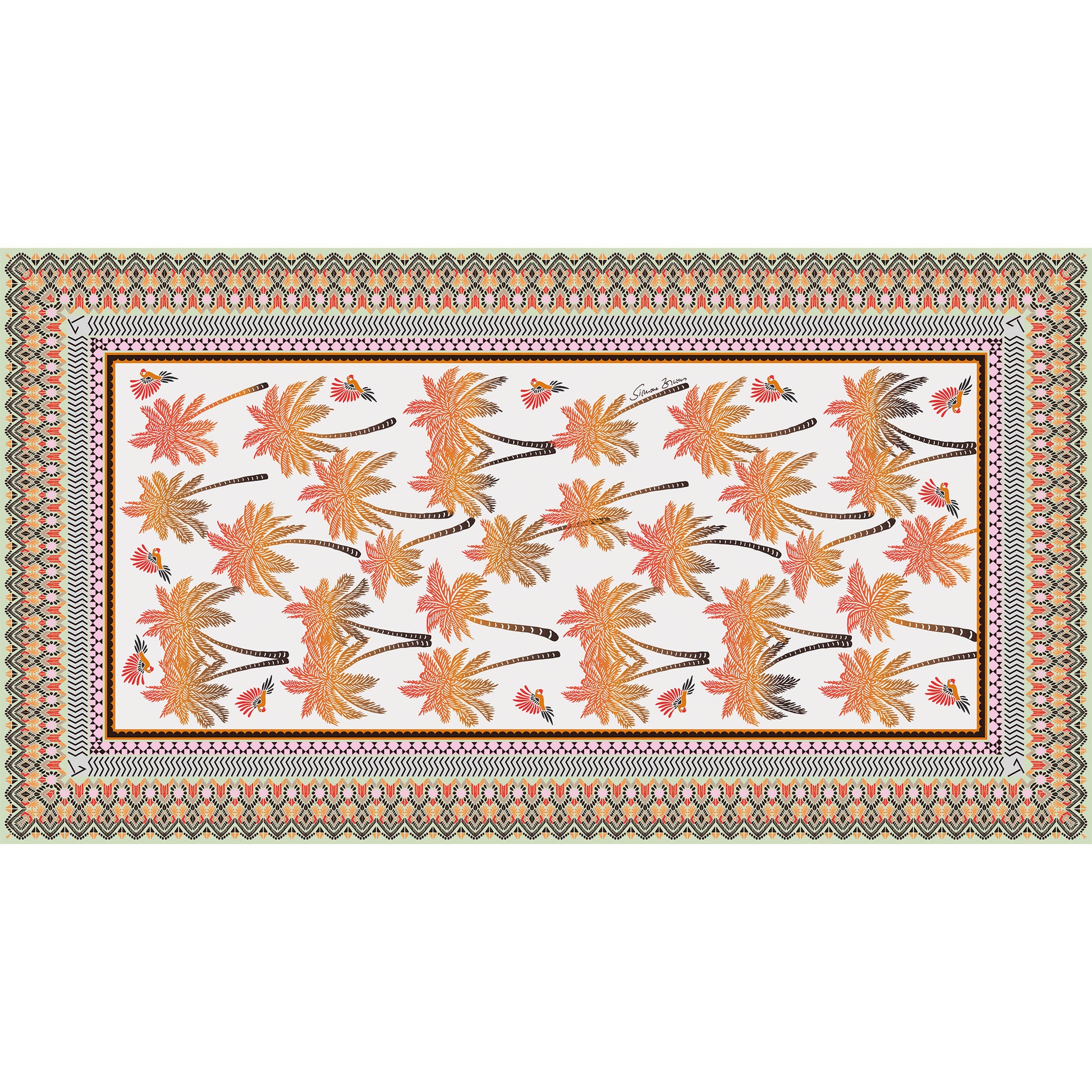 LOTUS CASHMERE SCARF - BIANCO