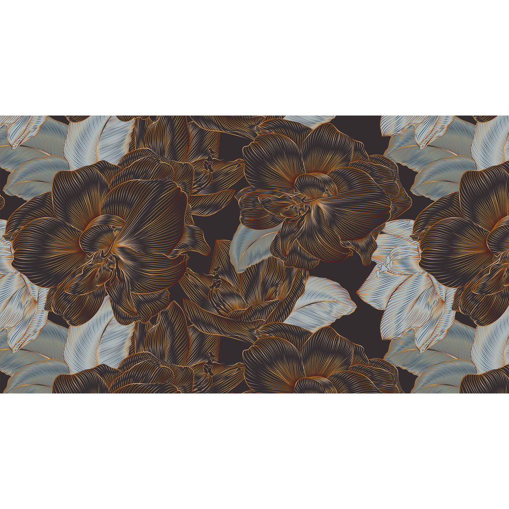 FLORALEEN CASHMERE SCARF - COMPOST