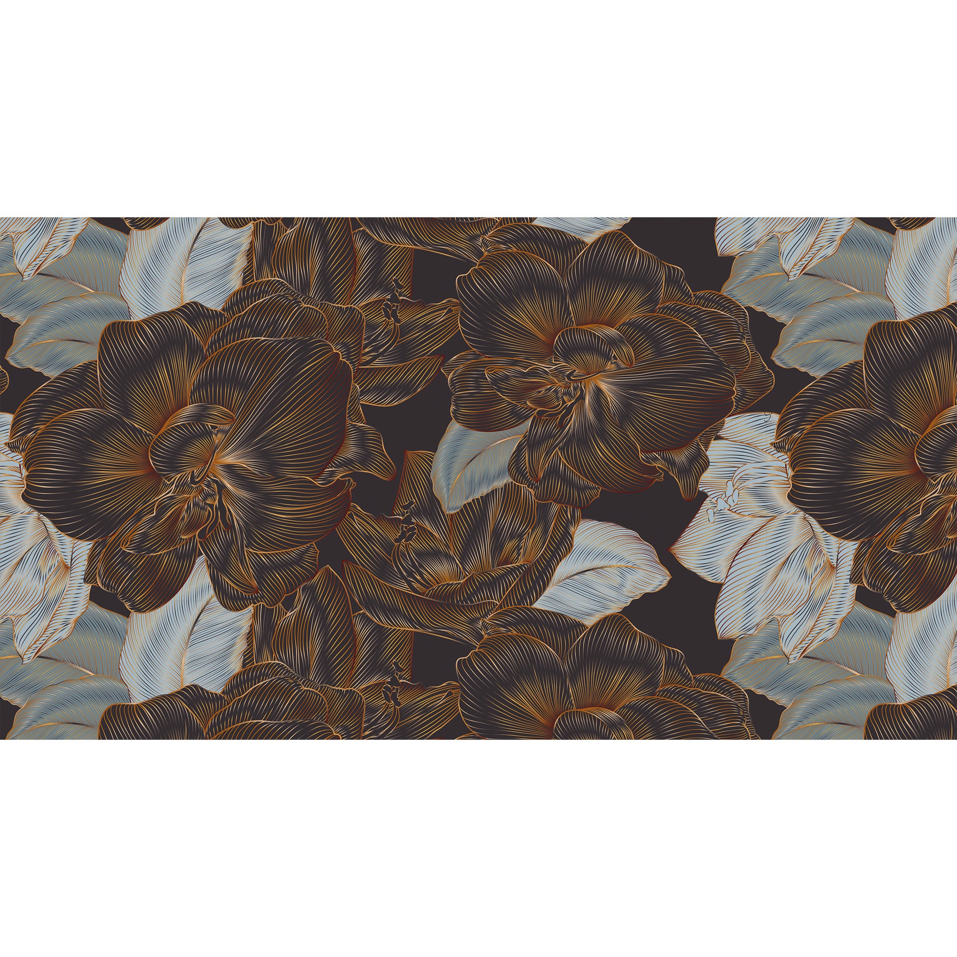 FLORALEEN CASHMERE SCARF - COMPOST