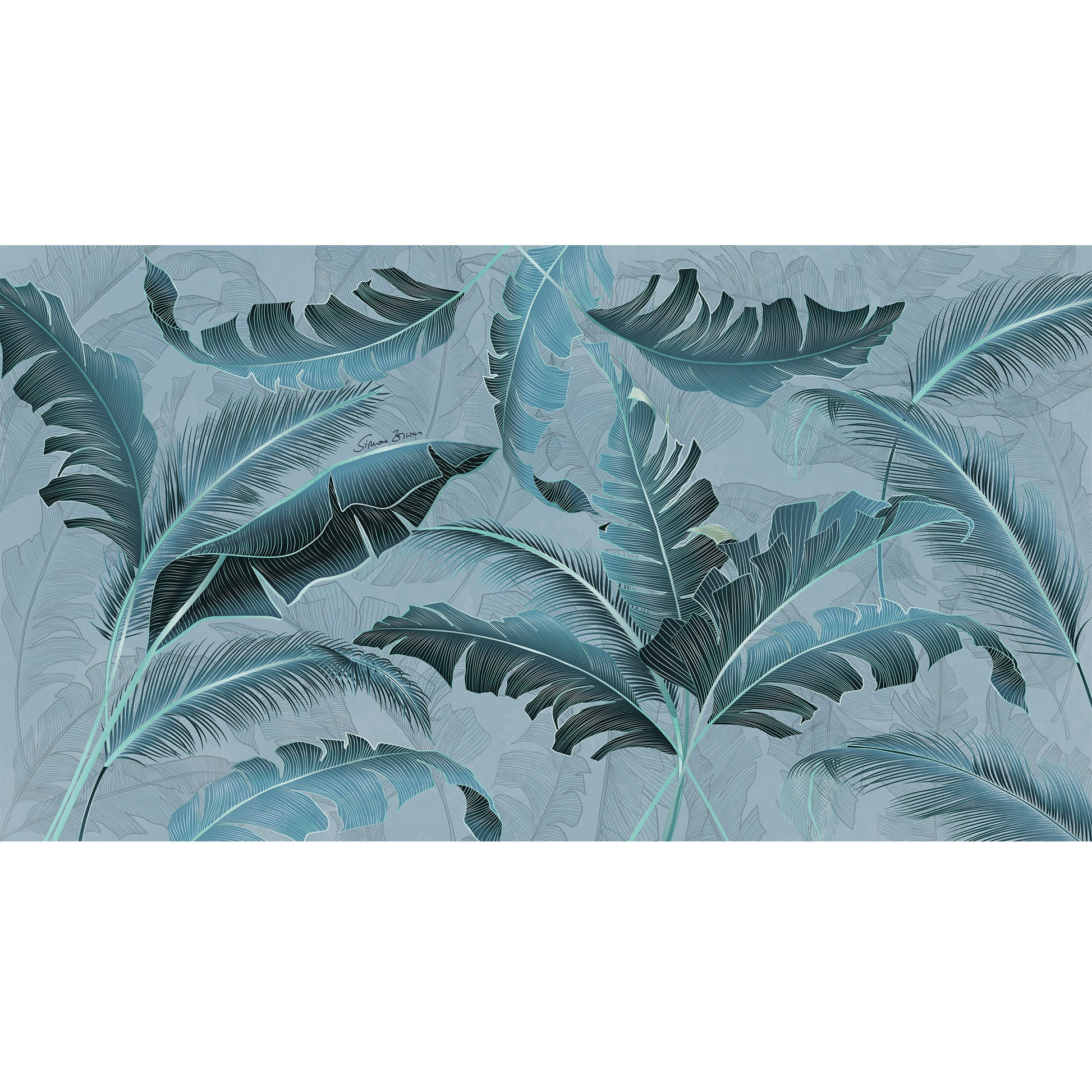 VERDLEAF CASHMERE SCARF - SMOKEYBLUE