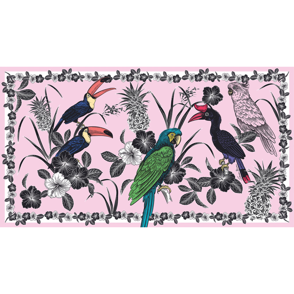 PARROTS CASHMERE SCARF - TAUPE