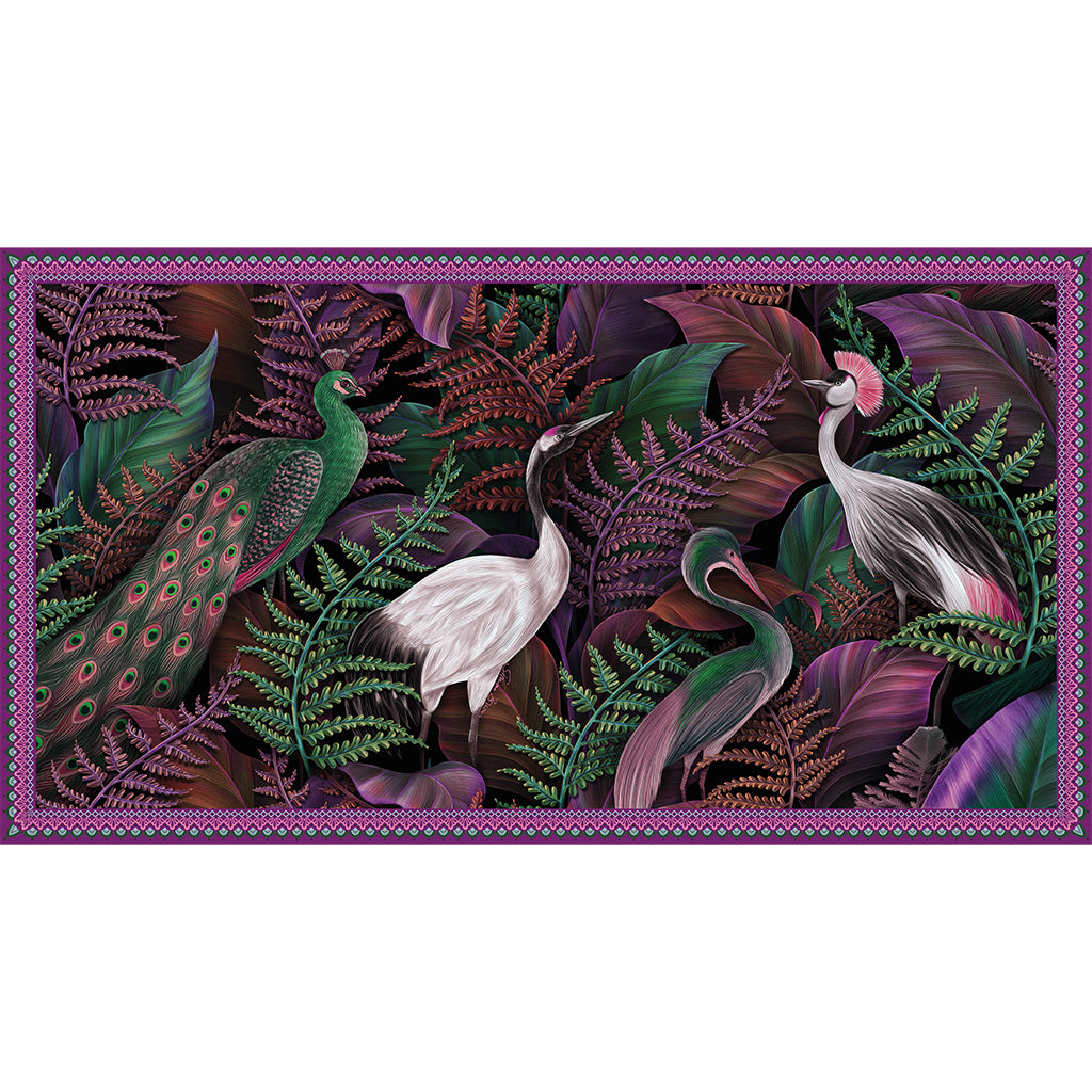 BIRDSONG CASHMERE SCARF - ORCHID