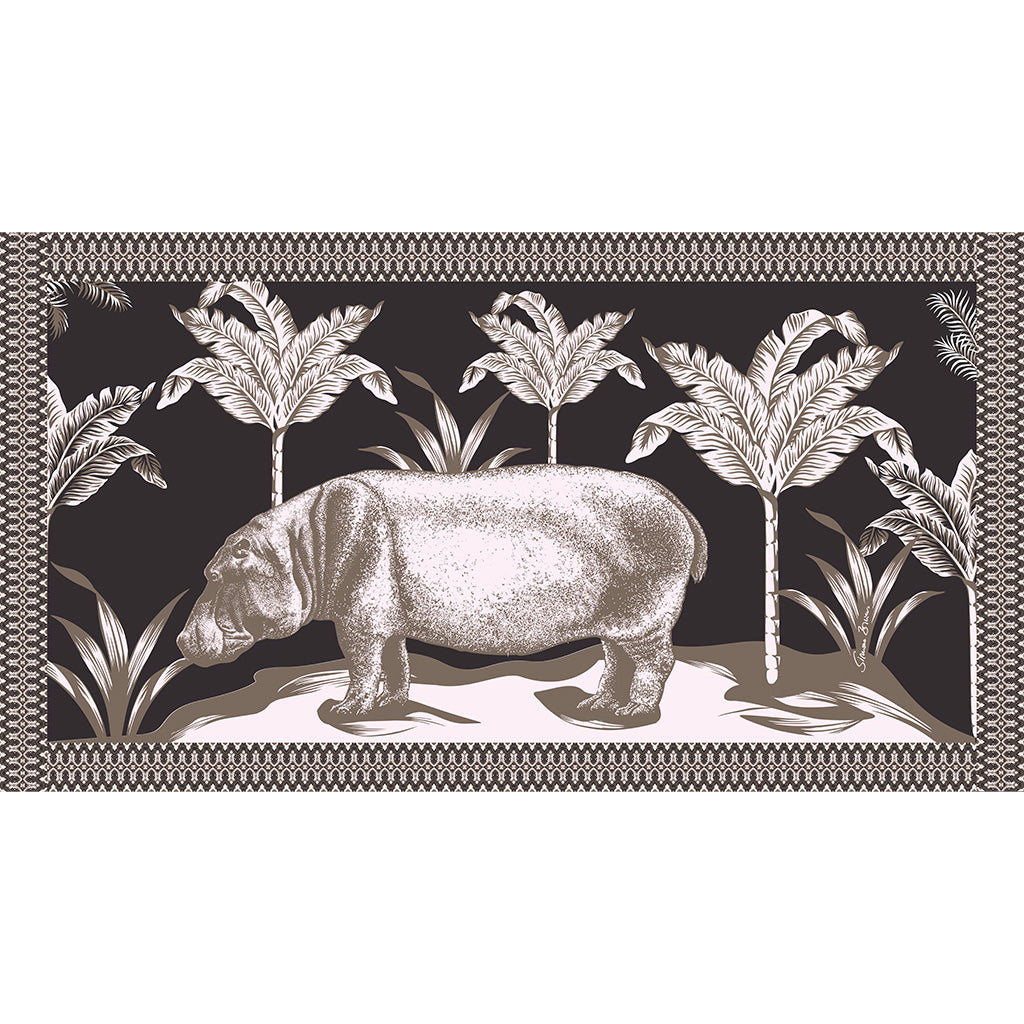 HIPPO CASHMERE SCARF - COMPOST