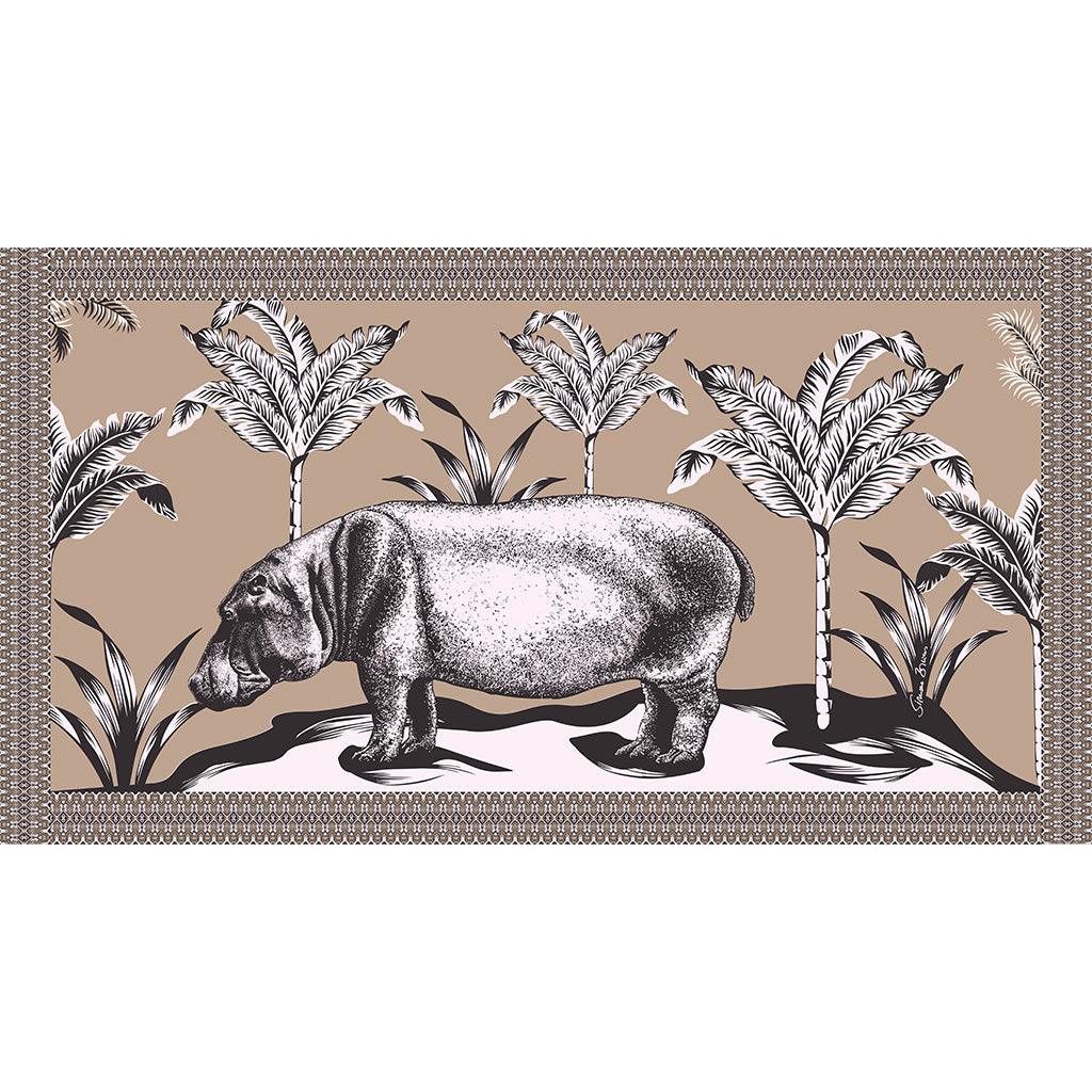 HIPPO CASHMERE SCARF - TAUPE