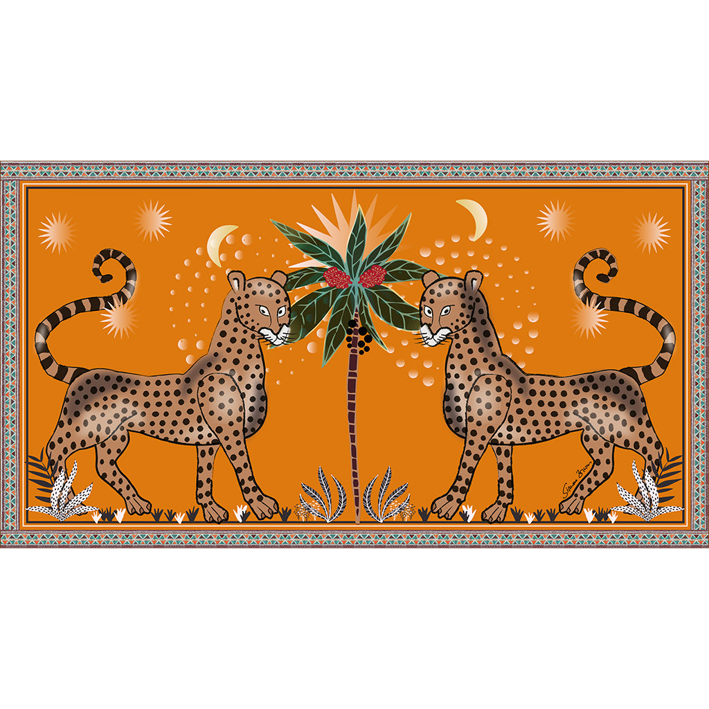 TWINS CASHMERE SCARF - GOLD