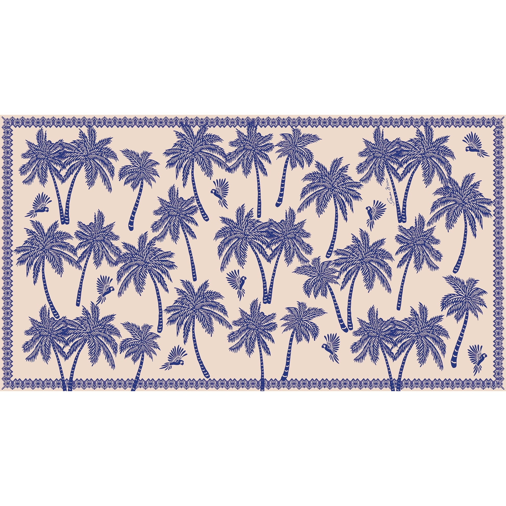 BLUETIDE CASHMERE SCARF - BLUE