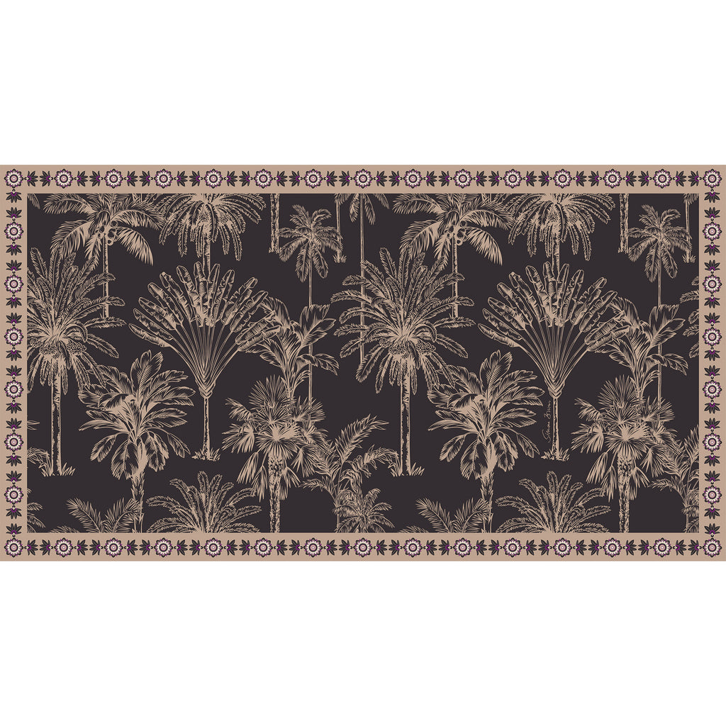 PALMLINE CASHMERE SCARF - COMPOST