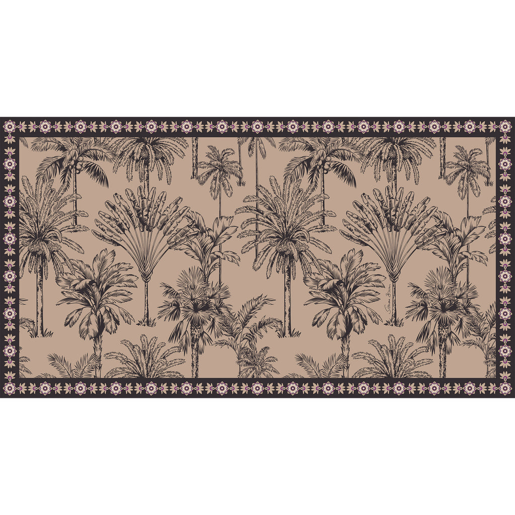 PALMLINE CASHMERE SCARF - TAUPE