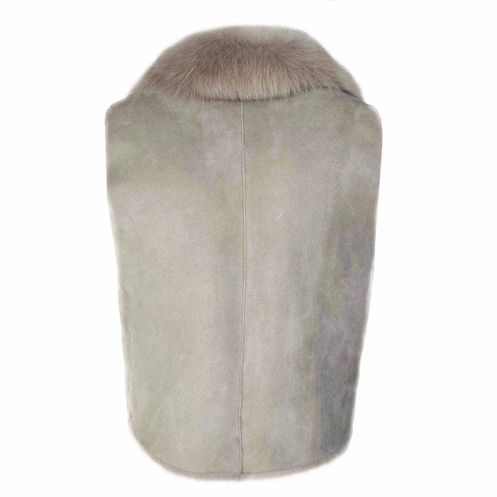 TOSCANA LAMBSKIN VEST - grey