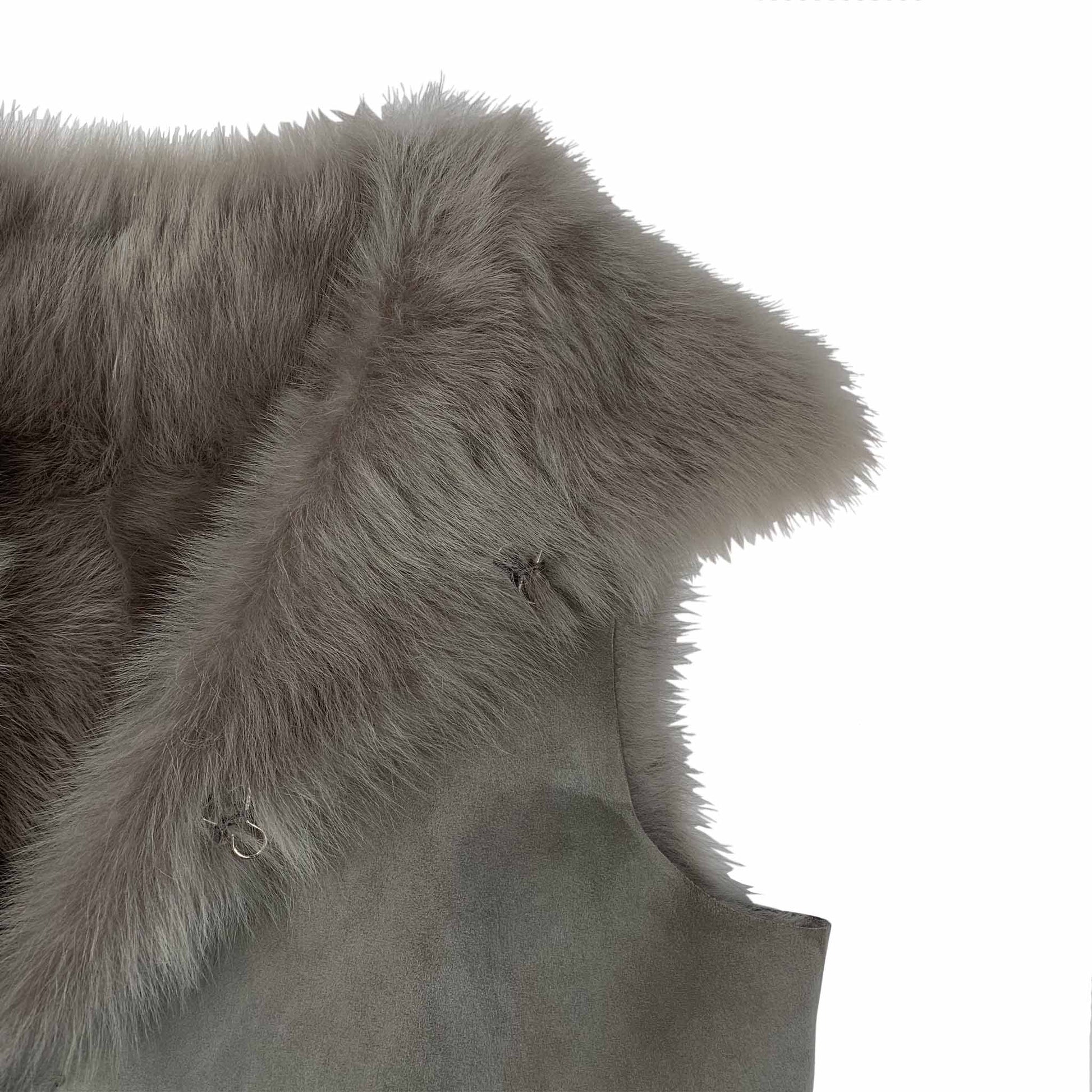 TOSCANA LAMBSKIN VEST - grey