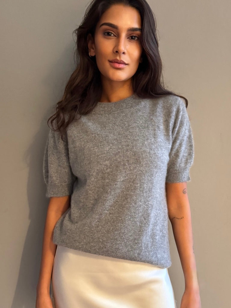 BRUSHED CASHMERE SHIRT - GREY