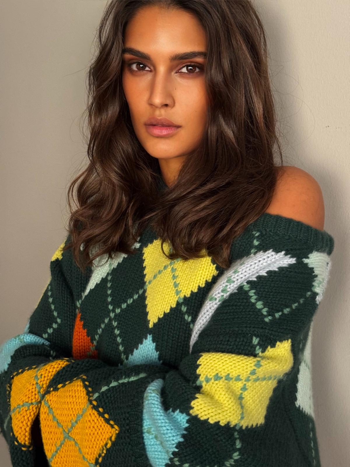 COOL ISCHGL EXTRA DIAMOND SWEATER - green/light blue