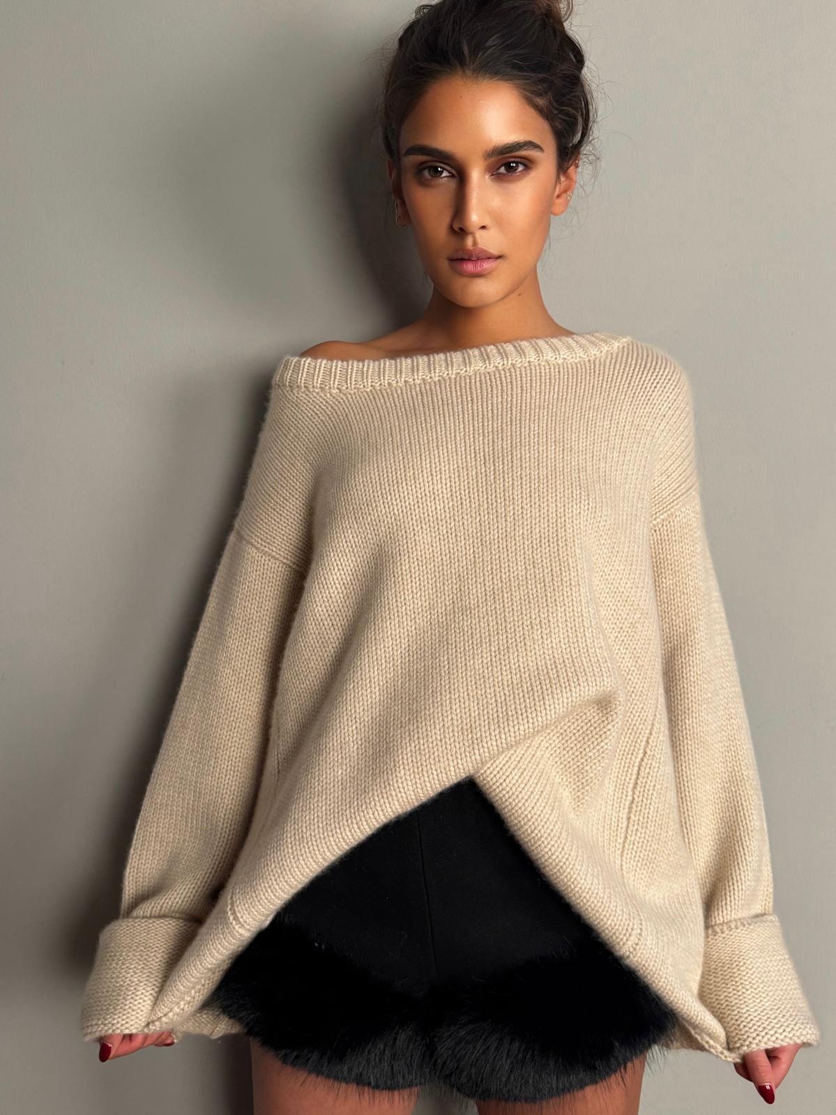 COOL ISCHGL SWEATER - wheat