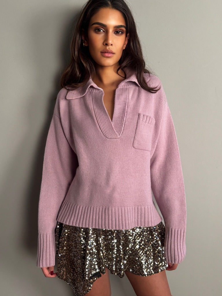BRUSHED SASA SWEATER - CRUSH