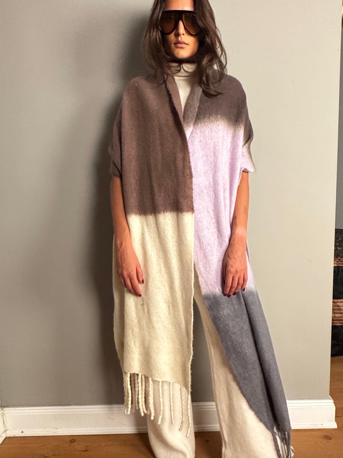TILDA SPRAYED SCARF - LINEN/HUSKY