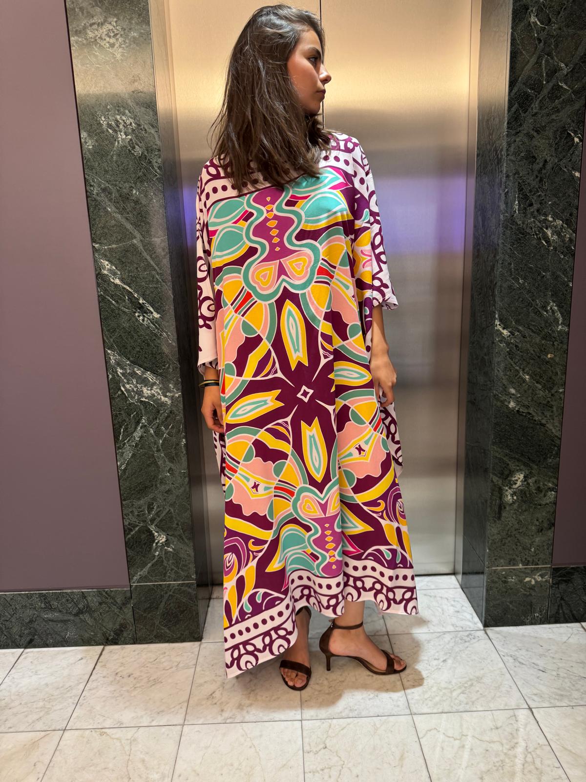 LUSH SILK TUNIC - dark purple