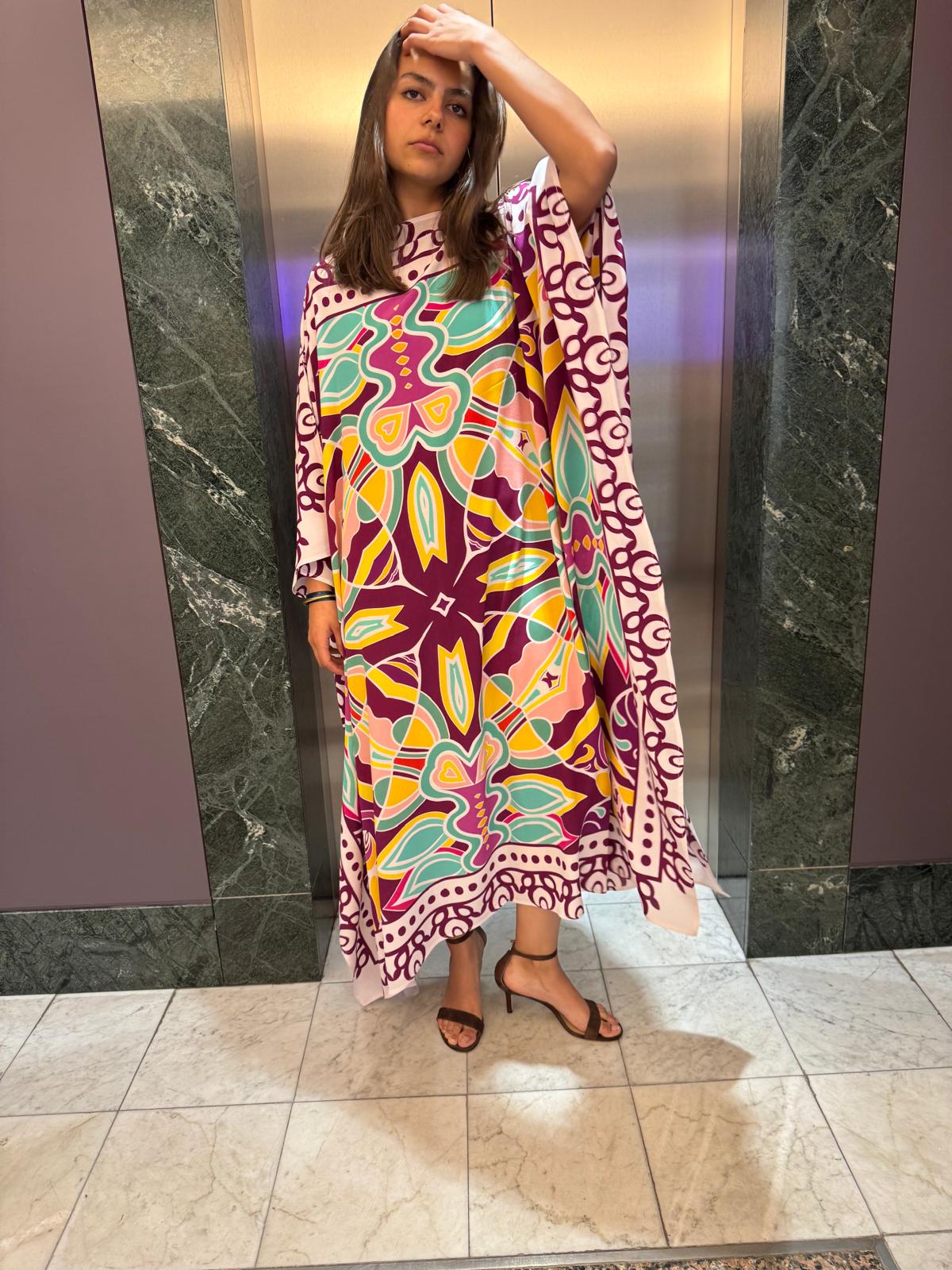 LUSH SILK TUNIC - dark purple