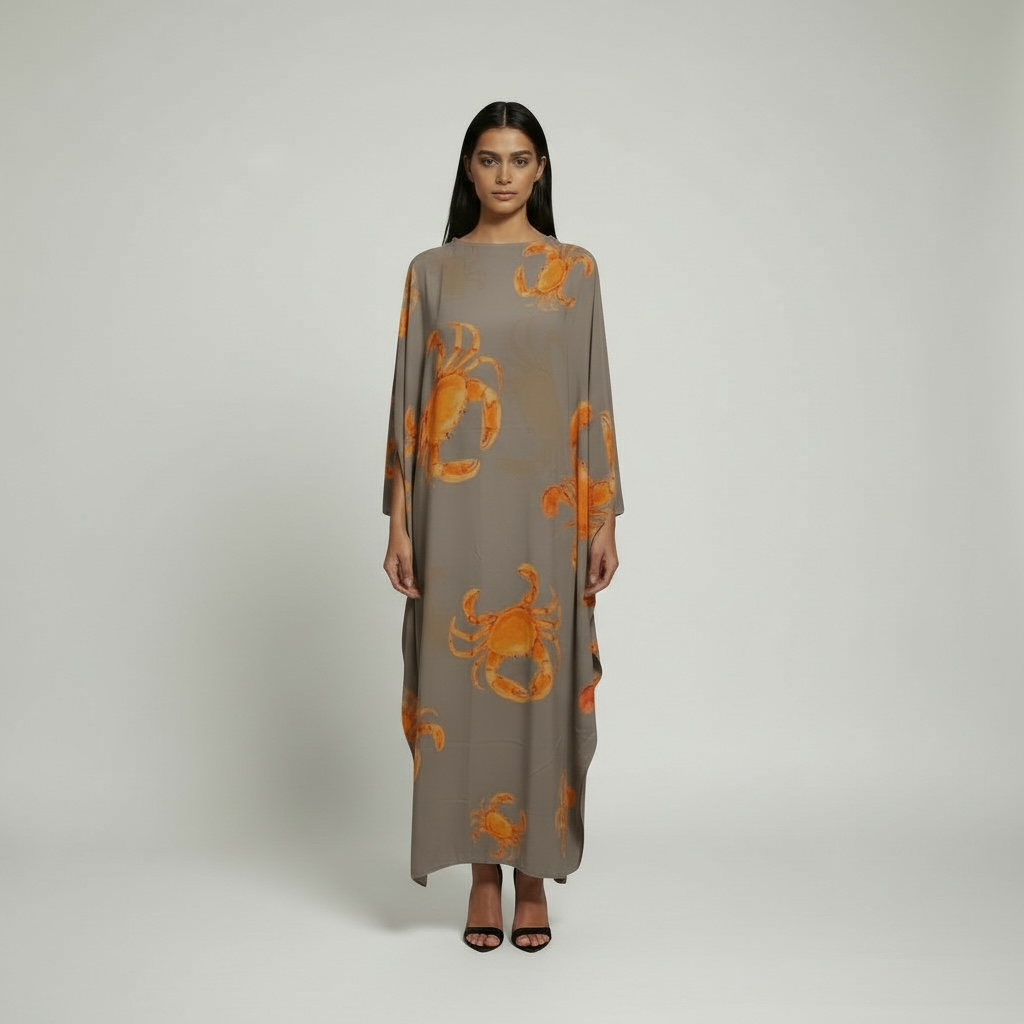 CRAB & LOBSTER SILK TUNIC - TAUPE