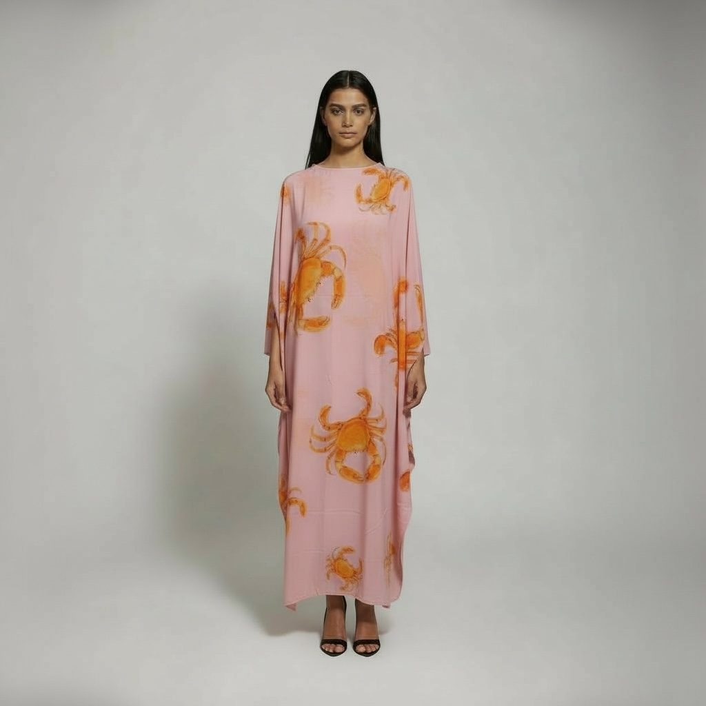 CRAB & LOBSTER SILK TUNIC - PINK