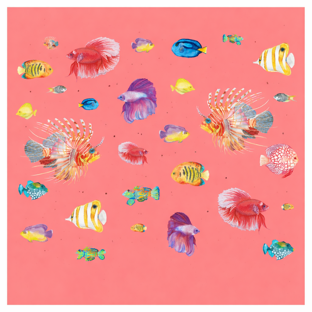 FISHTALE SILK TUNIC - CORAL