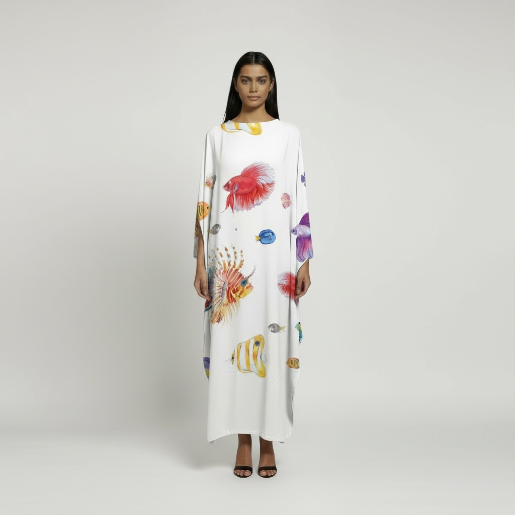 FISHTALE SILK TUNIC - WHITE