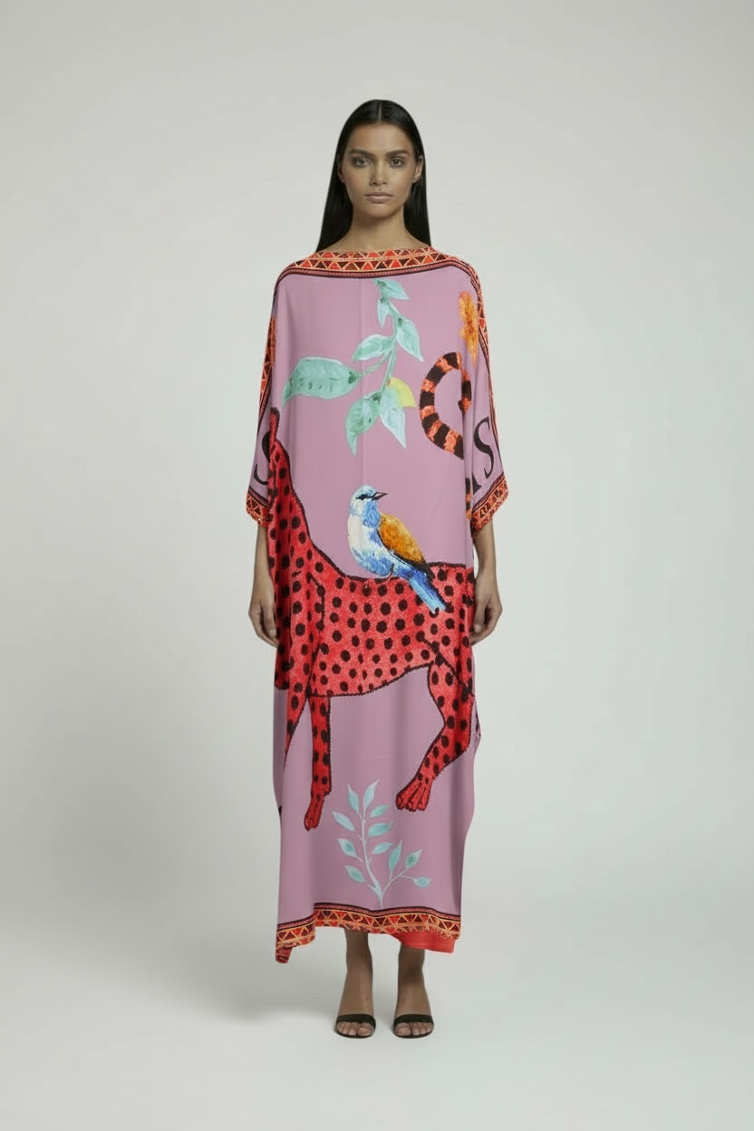 VENICE LEO SILK TUNIC - PLUM