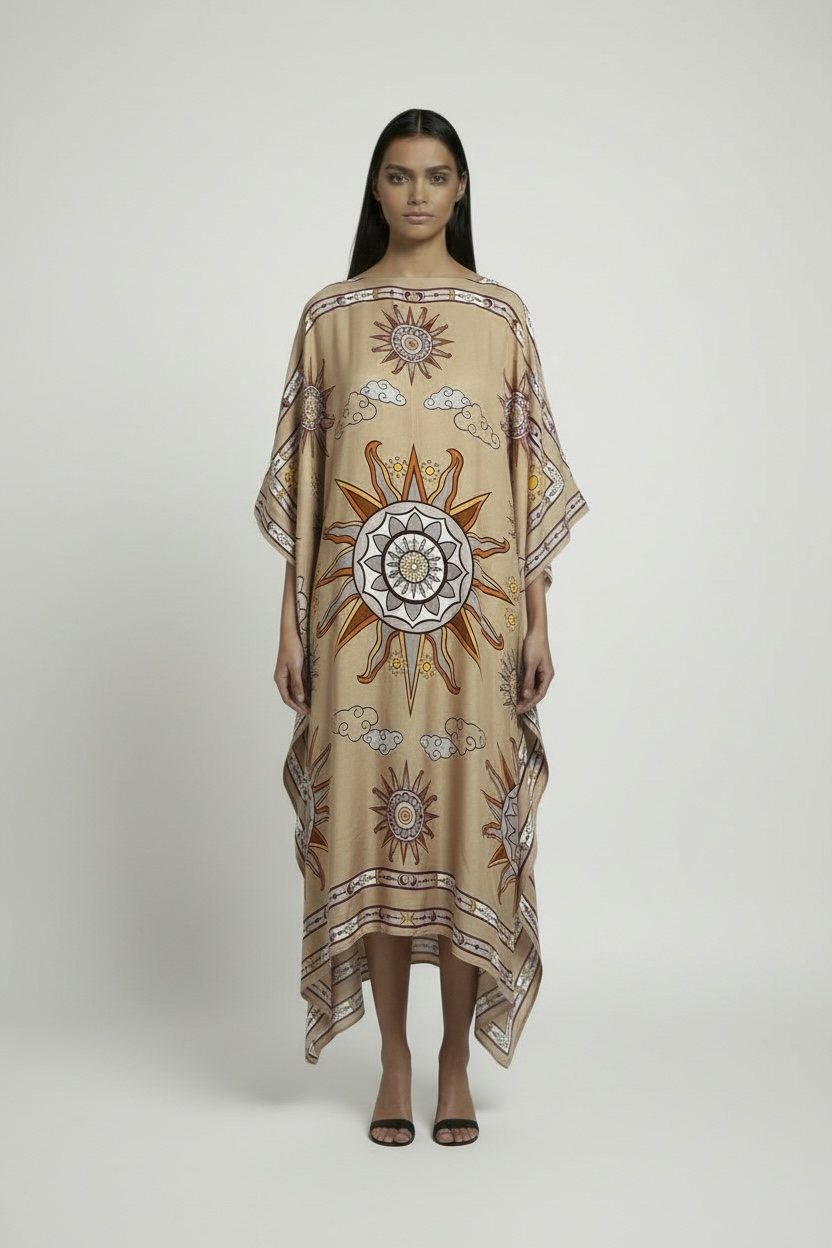 SOL SILK TUNIC - TAUPE