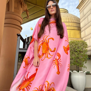 CRAB & LOBSTER SILK TUNIC - PINK
